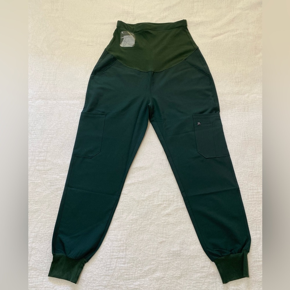 Alina Mae From Belly To Baby Maternity Pants Women’s M Green Cargo Adjustable